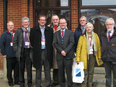 Don Foster, with Suffolk County/District Councillors and Party Officers, on a fact-finding tour of the Port of Felixstowe