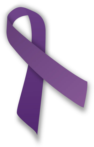 domestic abuse  * CC BY-SA 3.0Purple ribbon.svg